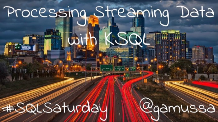Processing Streaming Data with KSQL
