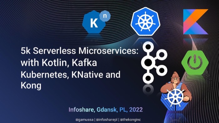 5K Serverless Microservices with Kotlin, Kafka, Kubernetes, KNative and Kong