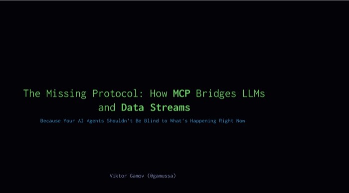 The Missing Protocol: How MCP Bridges LLMs and Data Streams