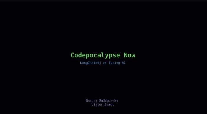 Codepocalypse Now: LangChain4j vs. Spring AI